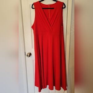 Elegant Red Sleeveless Dress